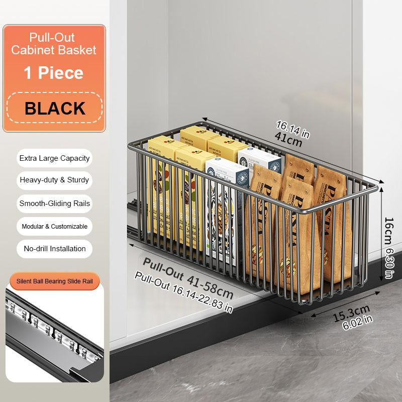 Pull-Out Cabinet Organizer Basket｜Under Sink Sliding Storage for Kitchen Cabinets｜Clearance Sale｜Space Saving Kitchen Organizer