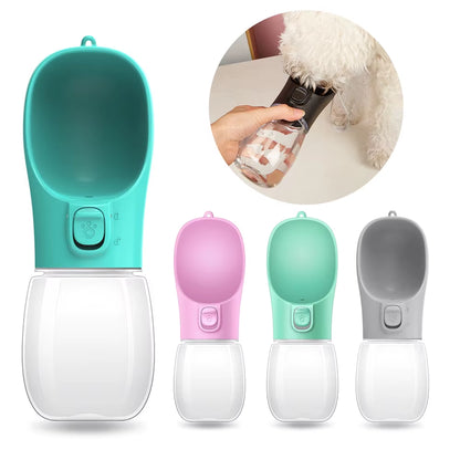 Amelberga Paws portable dog water bottle, leak-proof travel Bowl for hiking & outdoor adventures