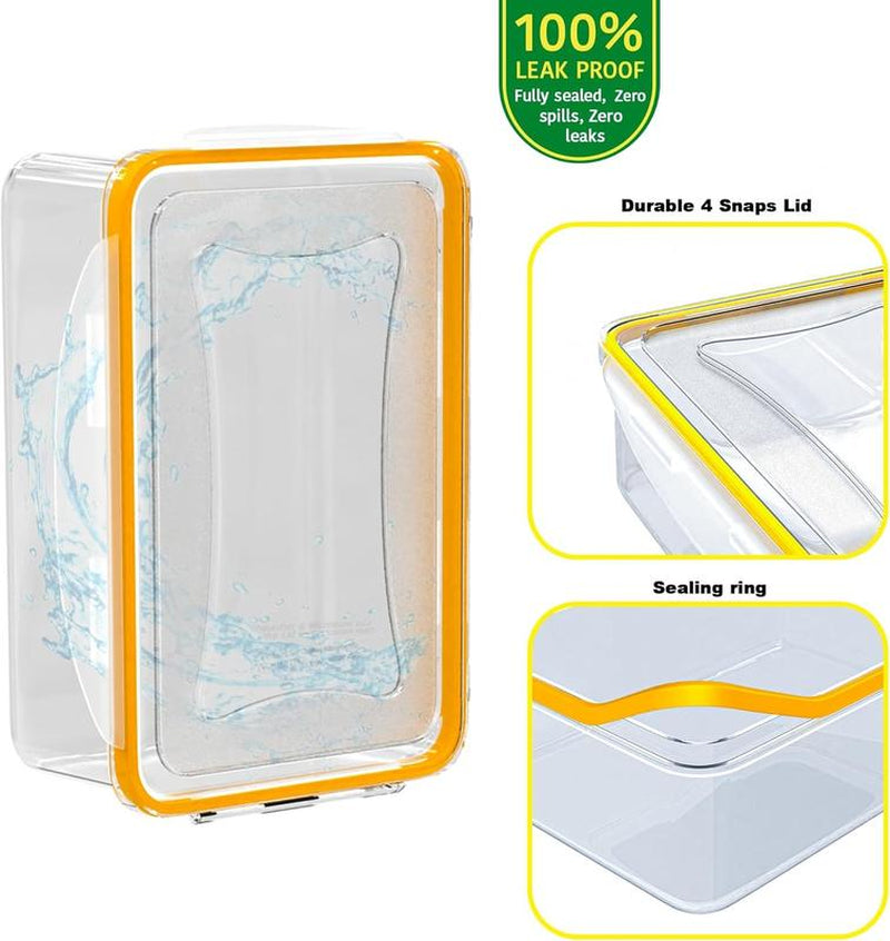 70 Pcs Large Food Storage Containers with Lids Airtight-85Oz-Small Box, Total 763OZ Stackable Kitchen Bowls Set(35 Containers,35 Lids)-Bpa Free Leak Proof Plastic Boxes- Freezer Microwave Safe Rectangular Square Utensils