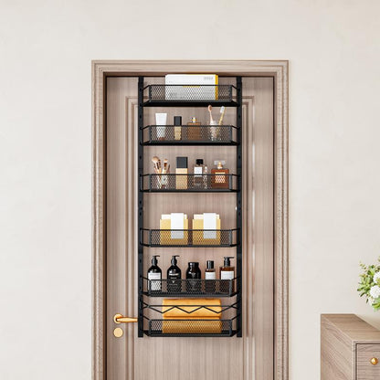 Over the Door Pantry Organizer, 6-Tier Pantry Organization and Storage,Adjustable Hanging Spice Rack Shelves, Cabinet Door Organizer for Easy Install, Home & Kitchen Essentials