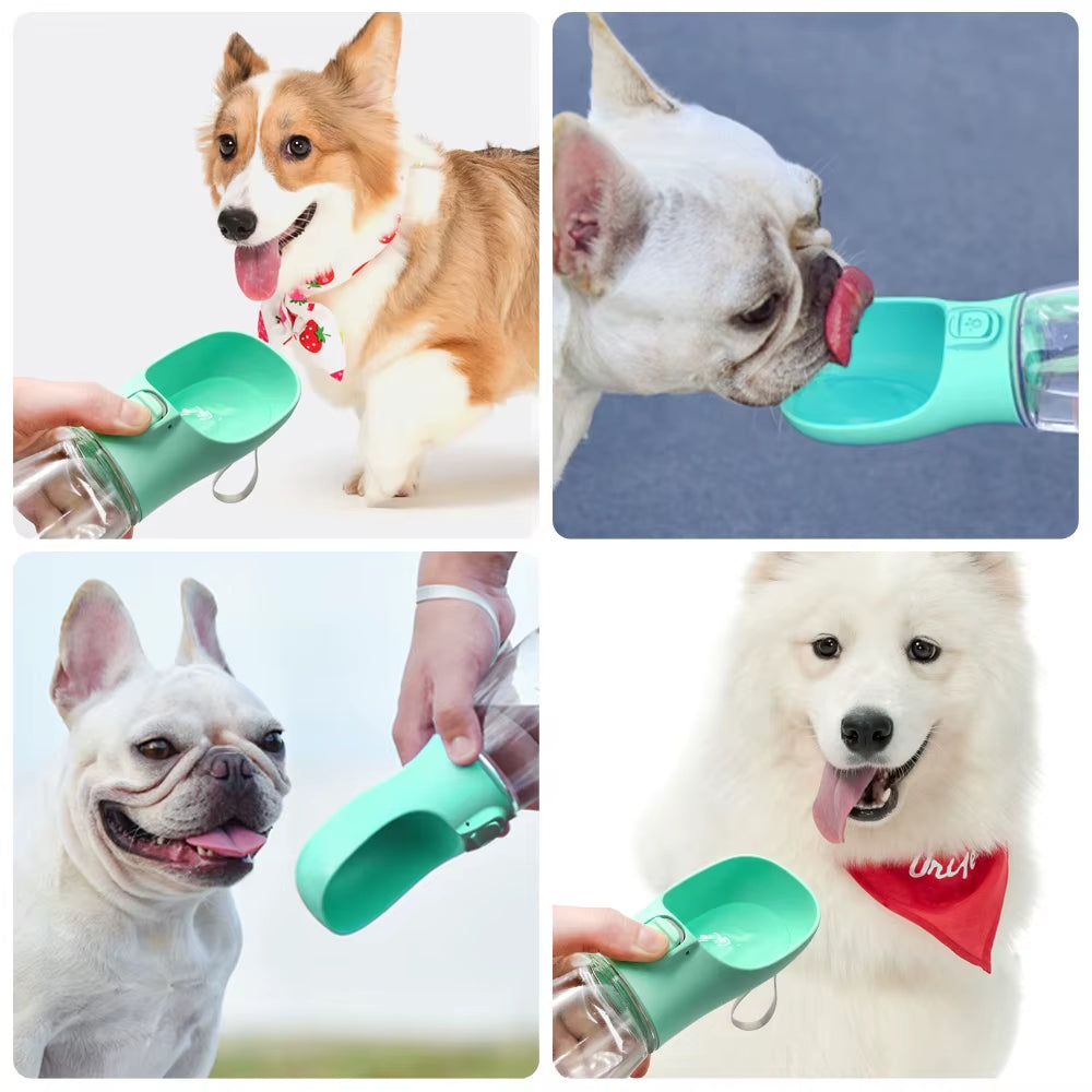  Amelberga Paws portable dog water bottle, leak-proof travel Bowl for hiking & outdoor adventures