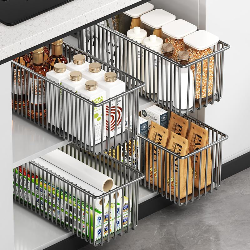 Pull-Out Cabinet Organizer Basket｜Under Sink Sliding Storage for Kitchen Cabinets｜Clearance Sale｜Space Saving Kitchen Organizer